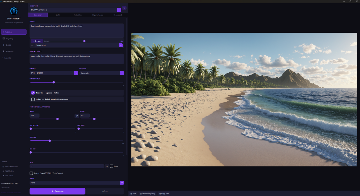 ZeroTraceGPT Image Creator